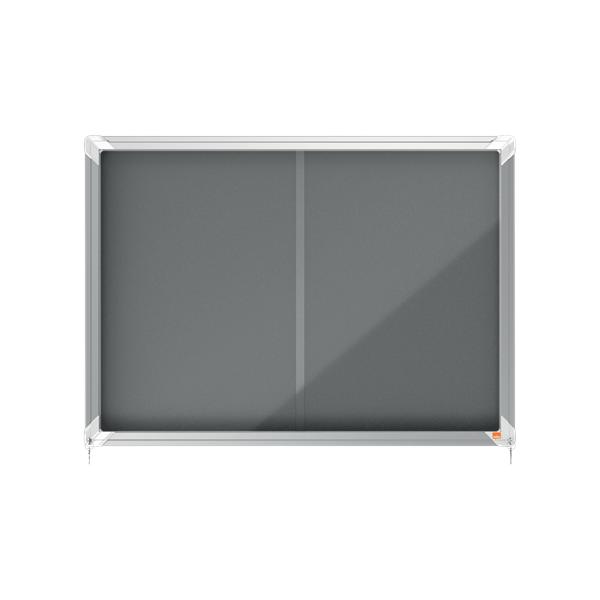 Nobo 1915336 Bacheca Per Appunti Interno Grigio Alluminio (nobo 1915336 8 X A4 Premium+ Lockable Notice Board With Grey Felt)