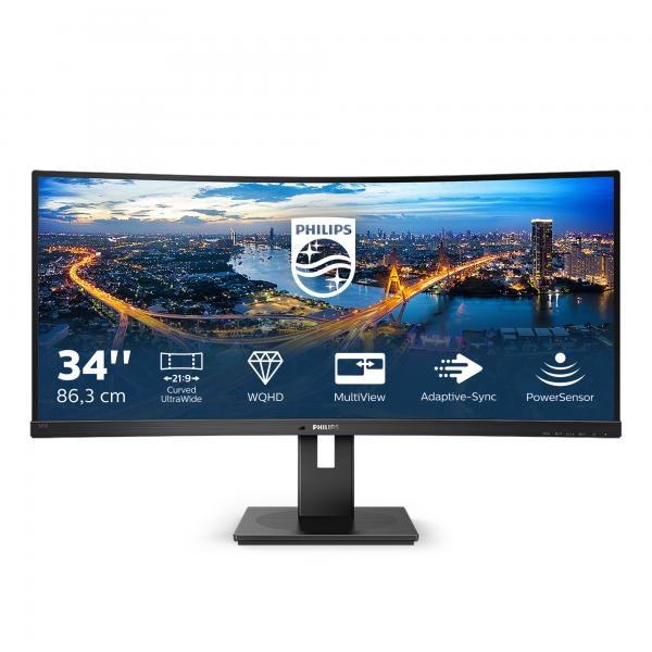 Philips B Line 345b1c/00 Monitor Pc 86,4 Cm [34] 3440 X 1440 Pixel Quad Hd Lcd Nero (philips 345b1c - Monitor A Led - Curvato - 34 - 3440 X 1440 Wqhd