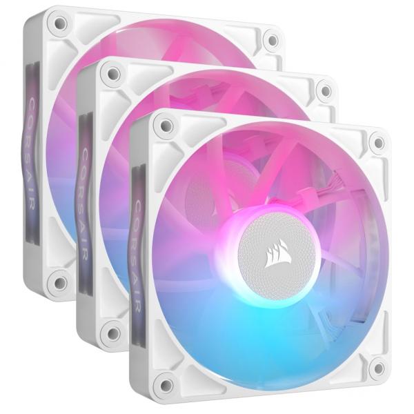 Corsair Icue Link Rx120 Rgb Case Per Computer Ventilatore 12 Cm Bianco 3 Pz (corsair Rx Rgb Series, Icue Link Rx120)