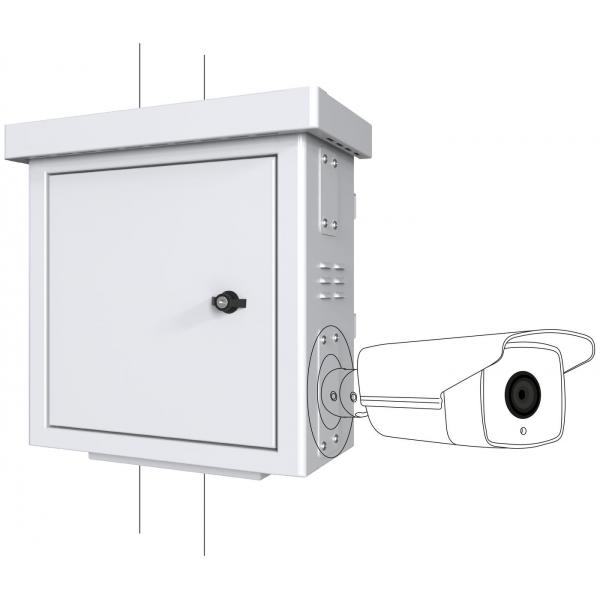 Lanview Rcctv001 Rack 0u Bianco (mini Radius Pole Mounted - Cctv Cabinet For 4 Cameras - 450 X 250 X 500mm - White - Warranty: 60m)