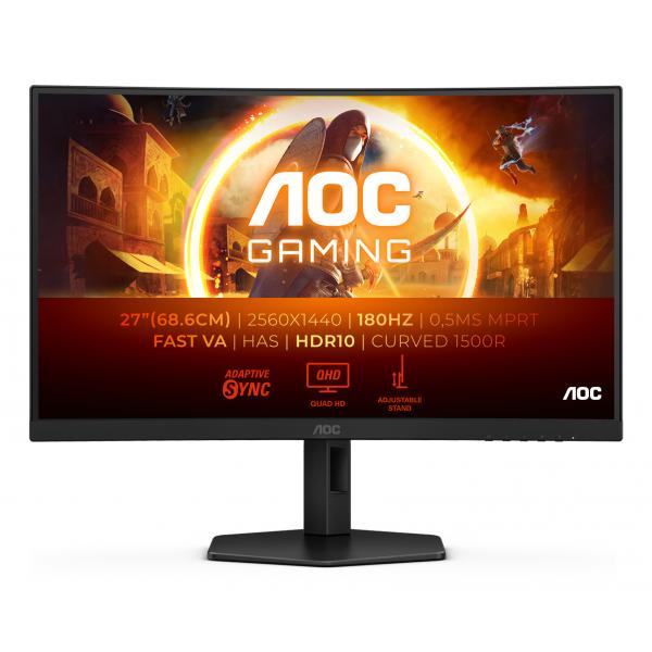 Aoc G4 Cq27g4x Monitor Pc 68,6 Cm [27] 2560 X 1440 Pixel Quad Hd Lcd Nero (aoc 27 Va Monitor Curved Cq27g4x)