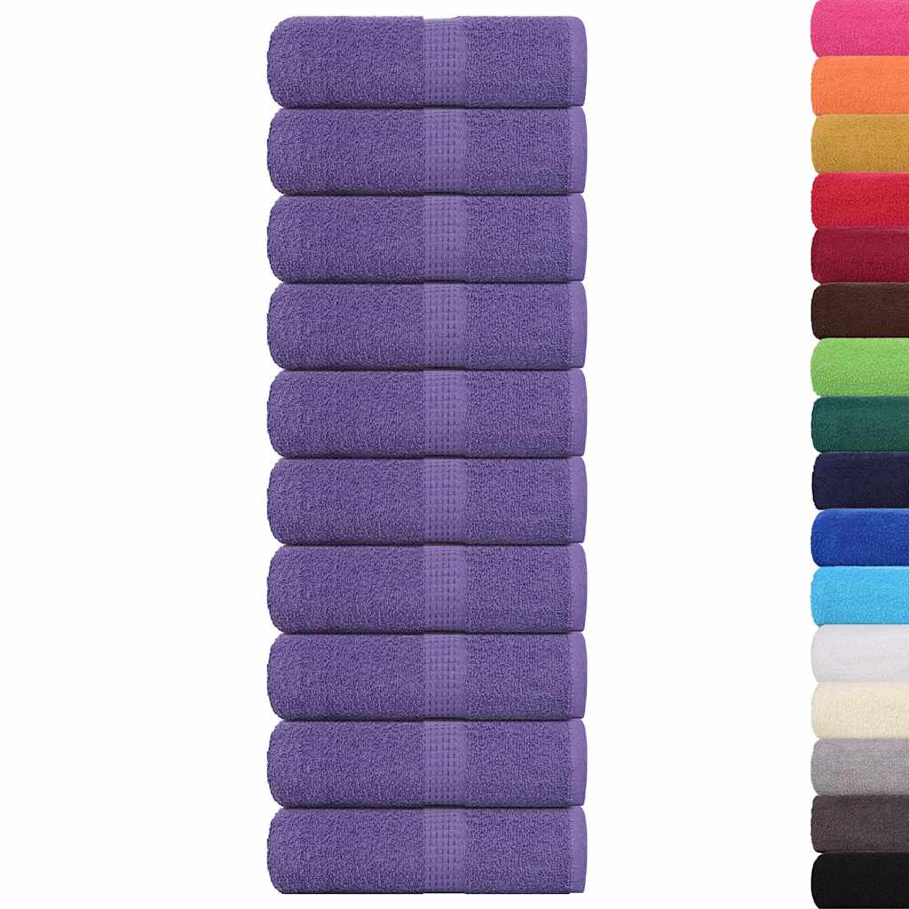 Asciugamani Da Bagno 10 Pz Frogn Viola 30x30 Cm 100% Cotone