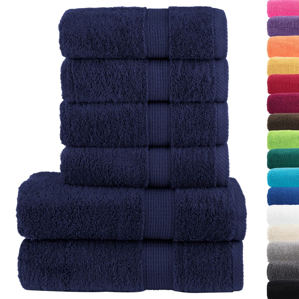Set Asciugamani Solund 8 Pz Blu Navy 600 Gsm