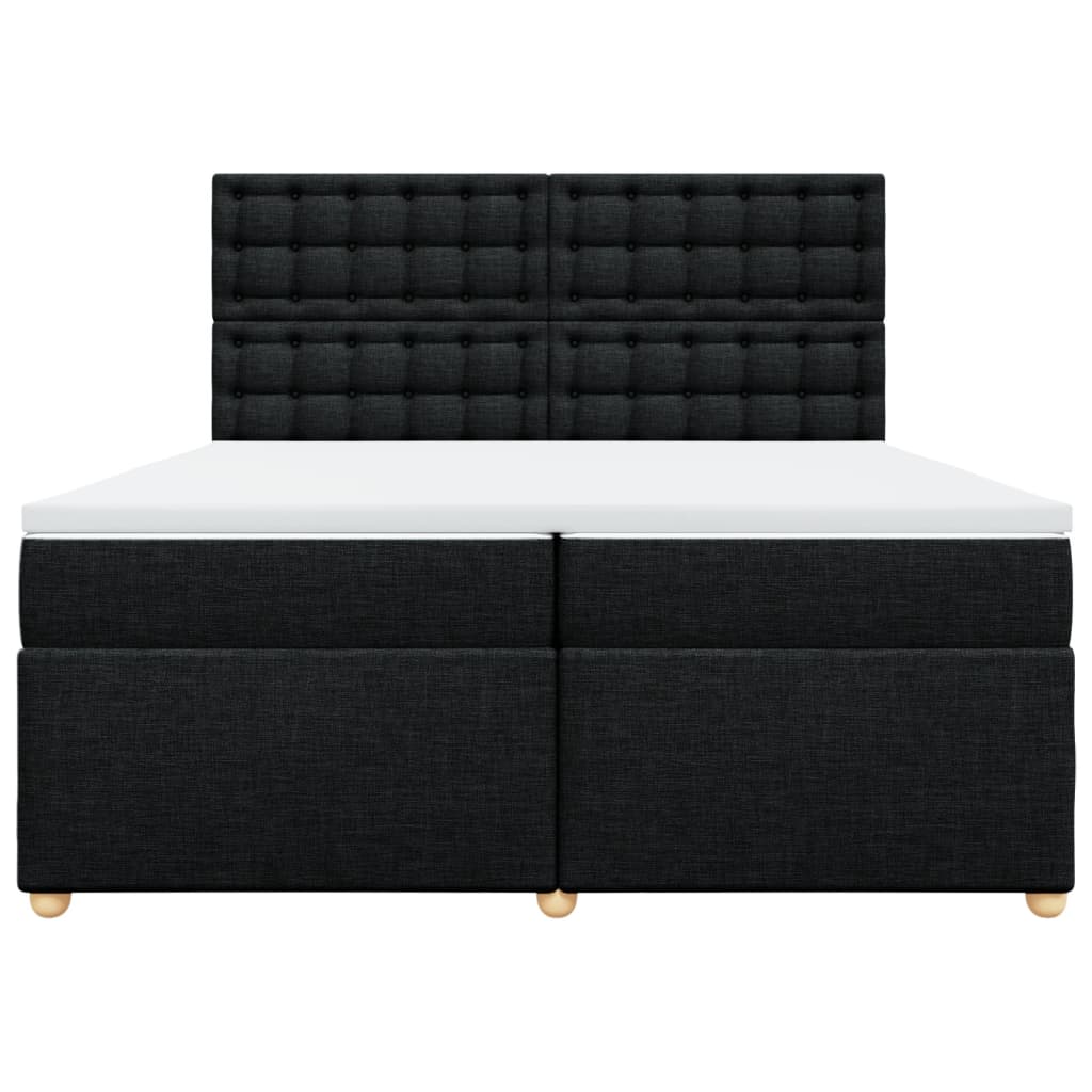 Giroletto A Molle Con Materasso Nero 200x200 Cm In Tessuto - Image 6