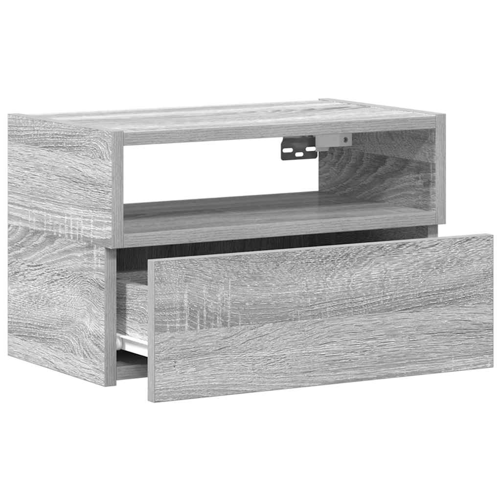 Comodini A Muro 2 Pz Grigio Sonoma 45x26x28,5 cm - Image 5