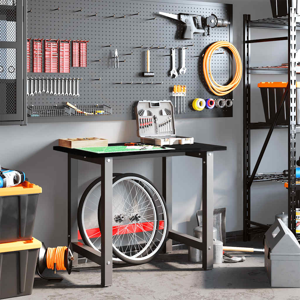 Banco Lavoro Marrone Scuro 100x60x81,5 Cm Legno Massello Rovere - Image 3