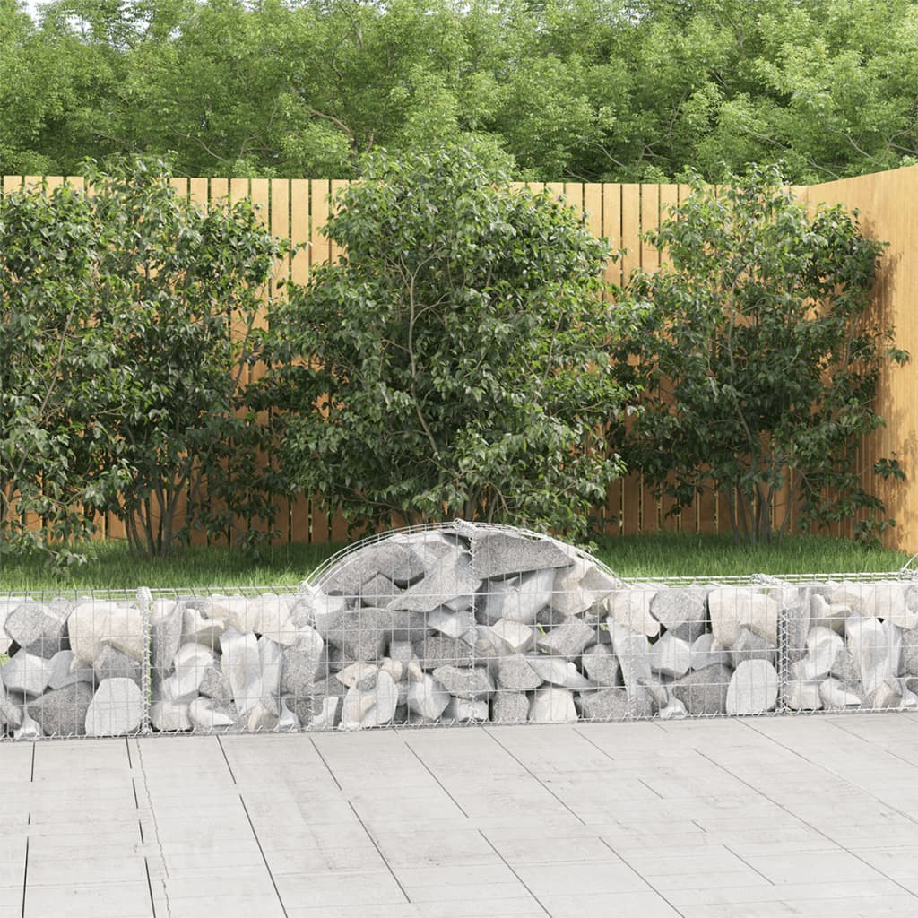Cesti Gabbioni Ad Arco 8 Pz 200x30x40/60 Cm Ferro Zincato
