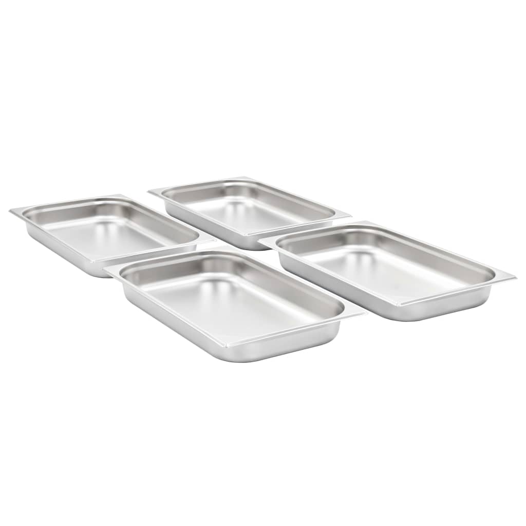 Contenitori Gastronorm 4 Pz Gn 1/1 65 Mm In Acciaio Inox