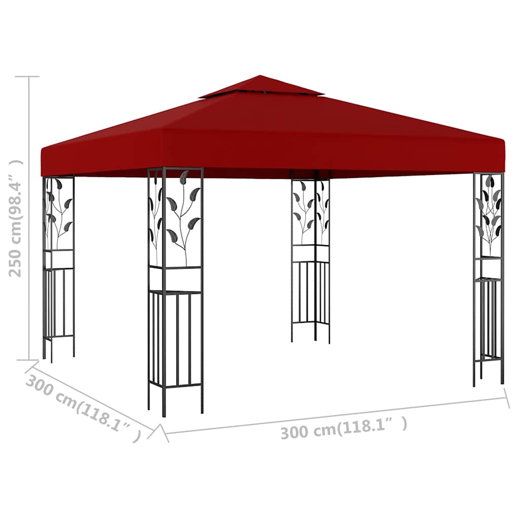 Gazebo 3x3 M Rosso Vino - Image 5
