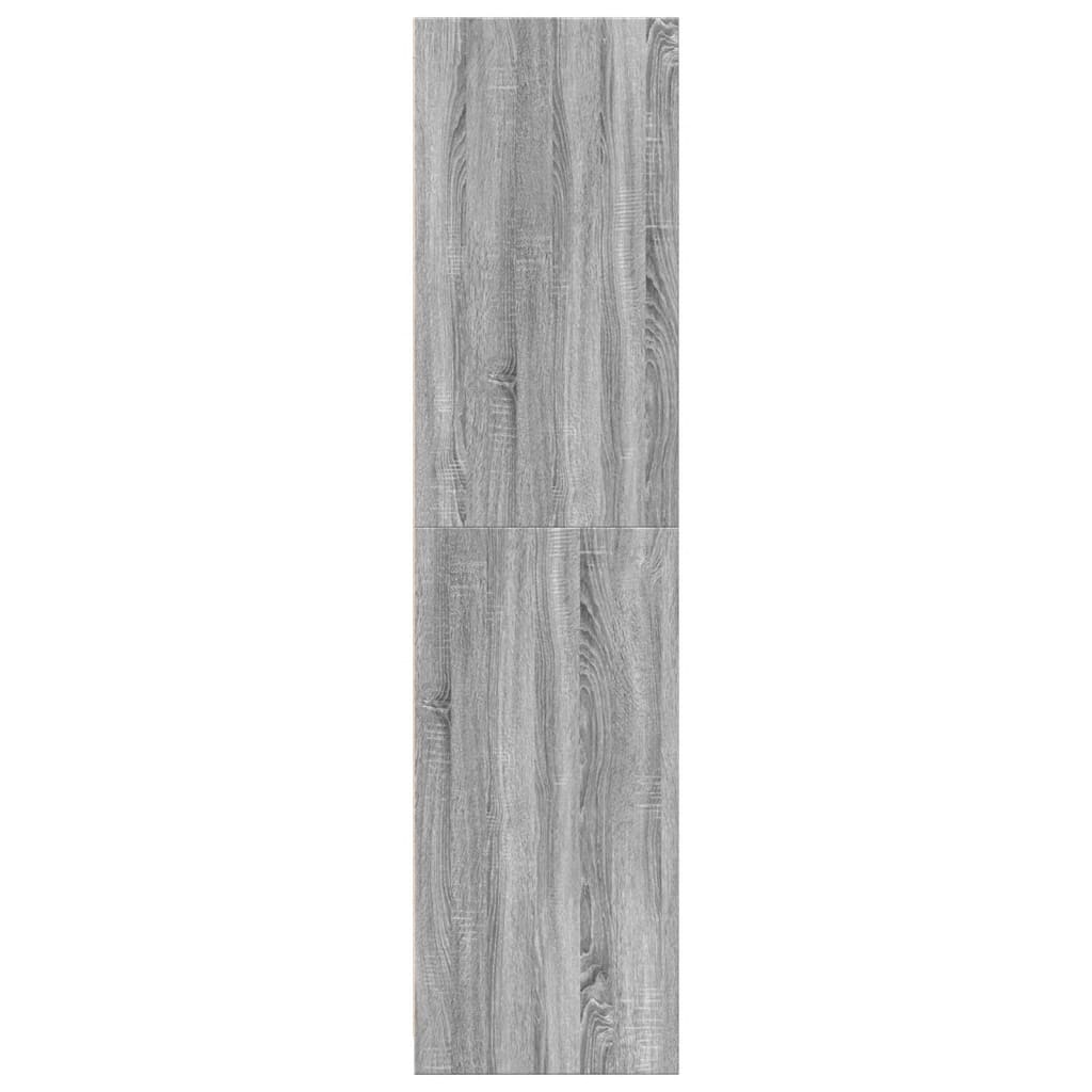 Armadio Grigio Sonoma 80x50x200 Cm In Legno Multistrato - Image 5