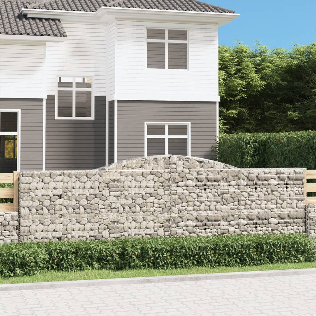 Cesti Gabbioni Ad Arco 5 Pz 400x30x120/140 Cm Ferro Zincato