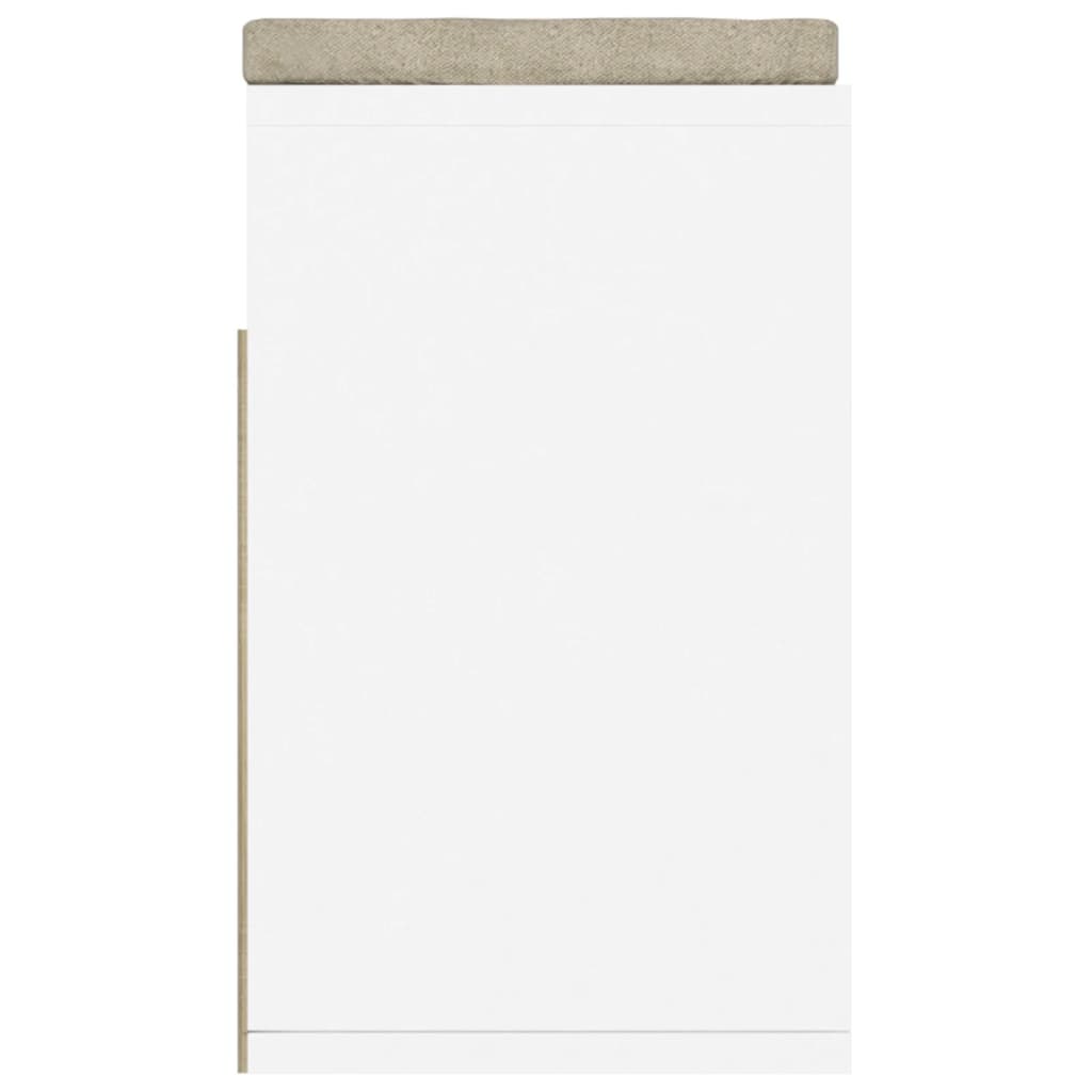 Panca Scarpe Cuscino Bianco Rovere Sonoma 104x30x49 Multistrato - Image 6