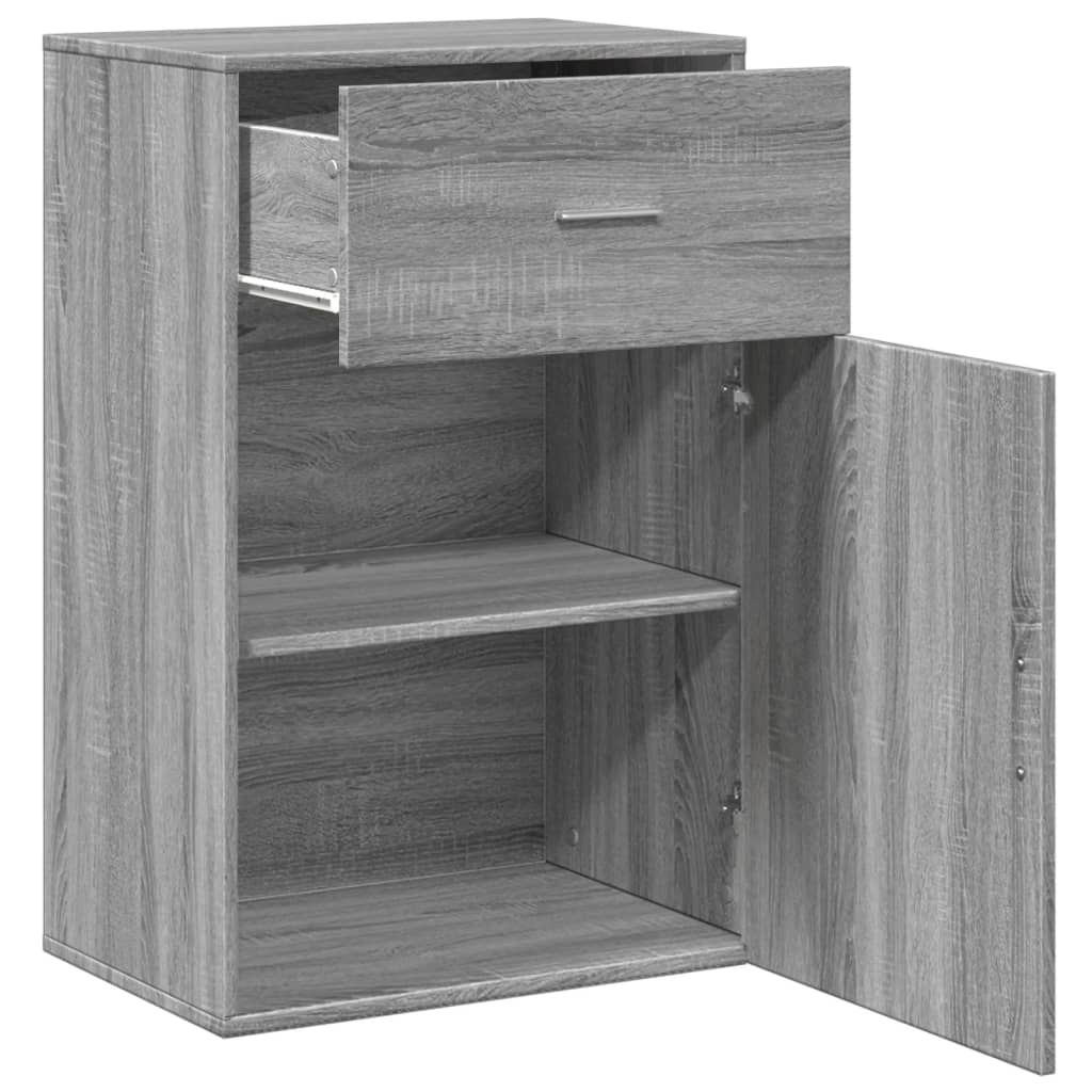 Armadietto Grigio Sonoma 56,5x39x90 Cm In Legno Multistrato - Image 4