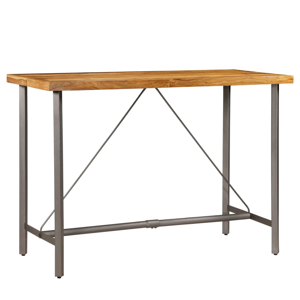 Tavolo Da Bar In Teak Massello Di Recupero 150x70x106 cm