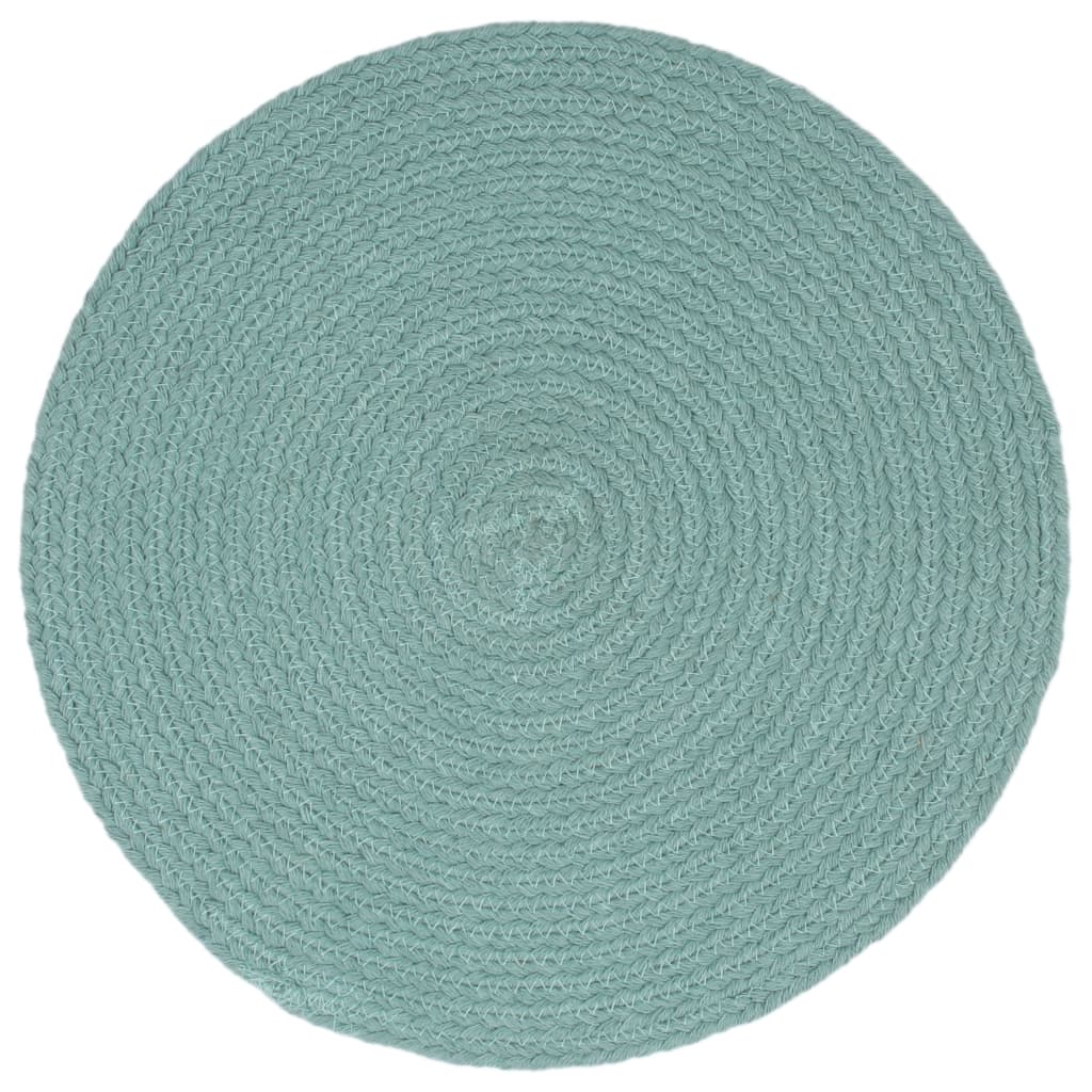 Tovagliette 6 Pz Grigio Neutro 38 Cm Rotonde In Cotone