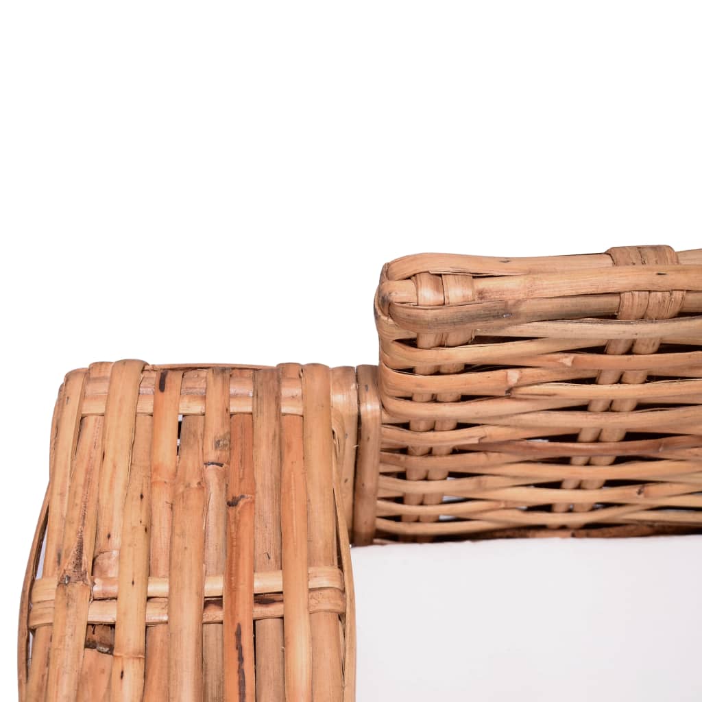 Divano Da Giardino A 3 Posti In Rattan Naturale