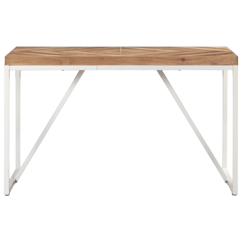 Tavolo Da Pranzo 120x60x76 Cm Legno Massello Di Acacia E Mango