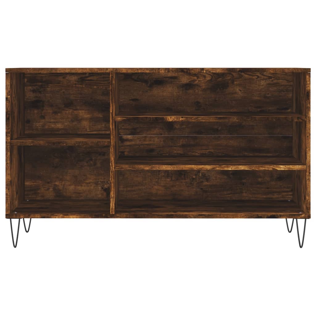 Scarpiera Rovere Fumo 102x36x60 Cm In Legno Multistrato - Image 4