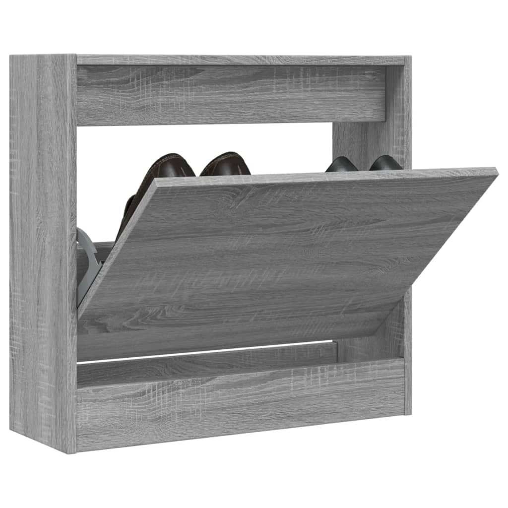 Scarpiera Grigio Sonoma 60x21x57 Cm In Legno Multistrato
