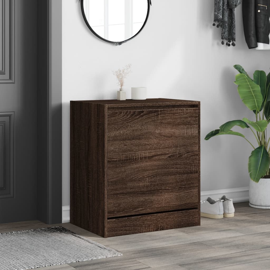 Scarpiera Rovere Marrone 60x42x69 Cm In Legno Multistrato - Image 3