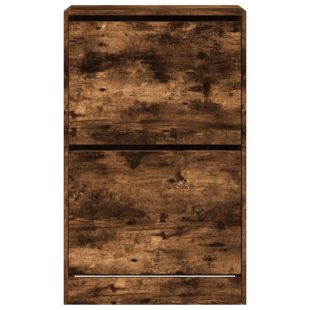 Scarpiera Rovere Fumo 60x34x96,5 Cm In Legno Multistrato - Image 5