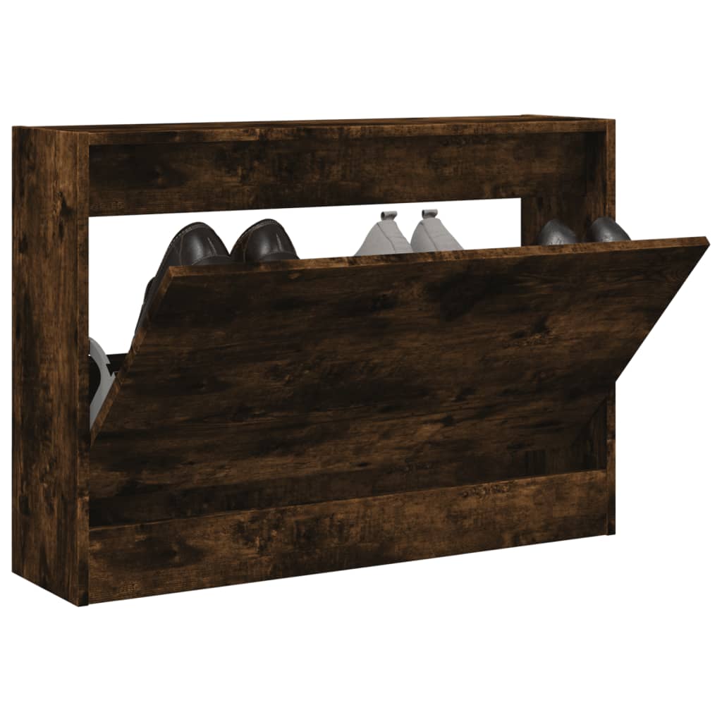 Scarpiera Rovere Fumo 80x21x57 Cm In Legno Multistrato