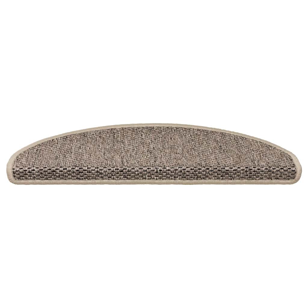 Tappeti Adesivi Scale Aspetto Sisal 30 Pz 65x21x4cm Beige Scuro - Image 3