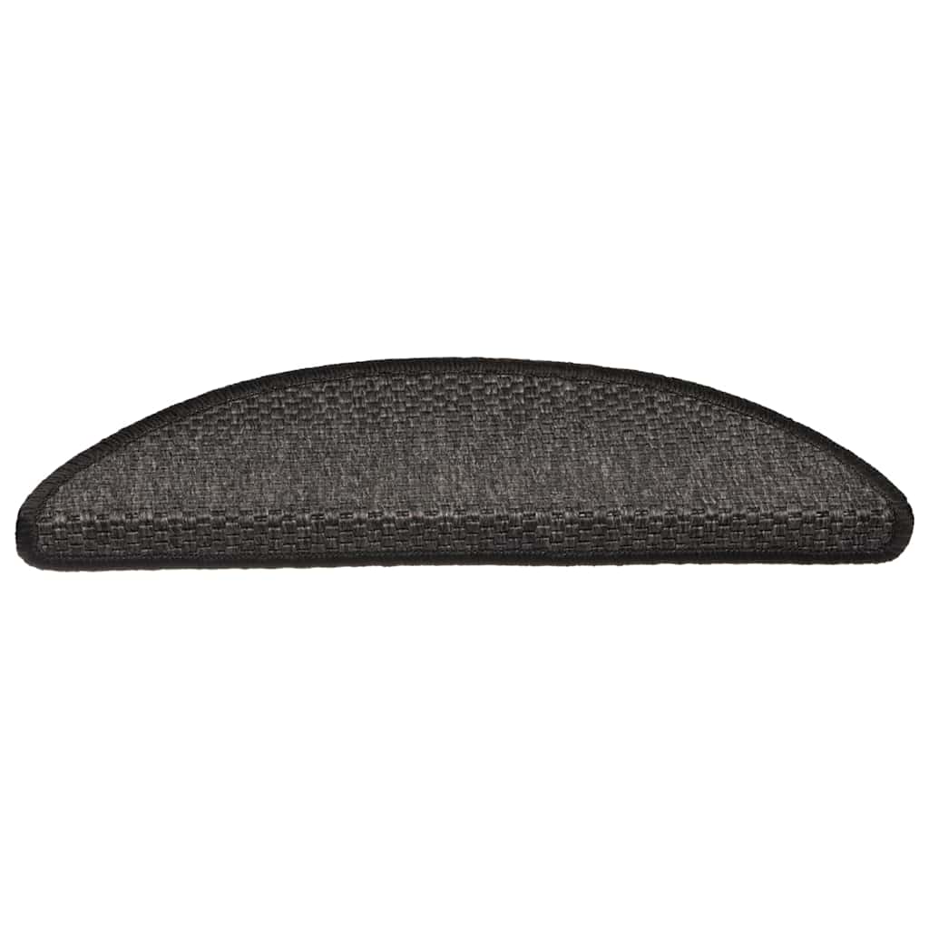 Tappeti Adesivi Scale Aspetto Sisal 30 Pz 56x17x3 Cm Antracite - Image 3