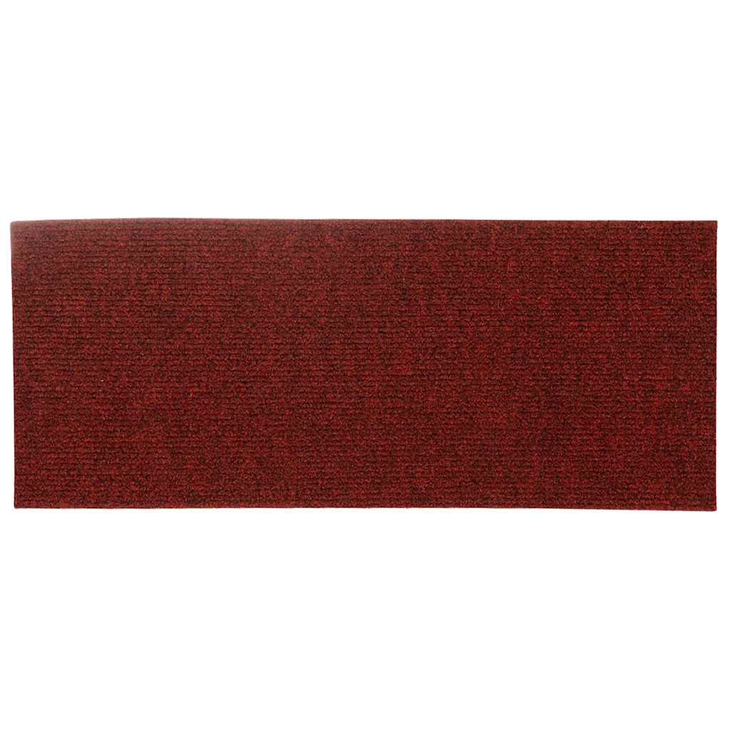 Tappetini Per Scale Autoadesivi 30 Pz 60x25 Cm Bordeaux Rosso Rettangolari - Image 5