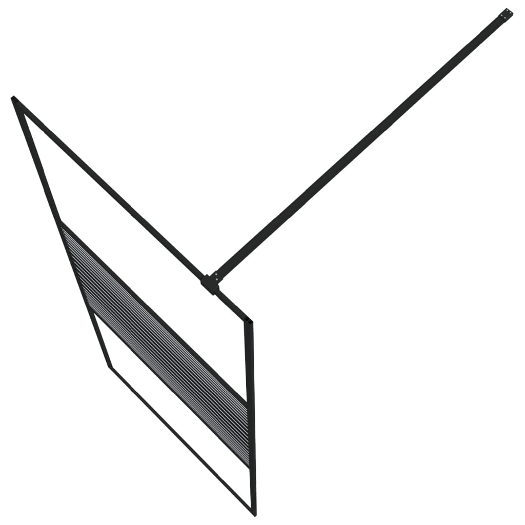 Parete Doccia Walk In Nera 80x195 Cm In Vetro Trasparente Esg - Image 5