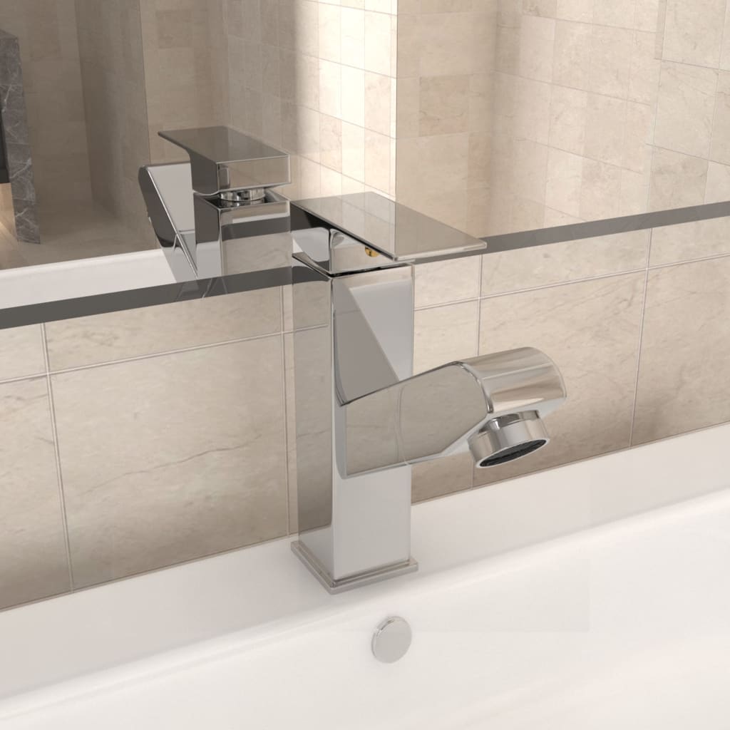Rubinetto Lavabo Da Bagno Estraibile Finitura Cromo 157x172 mm