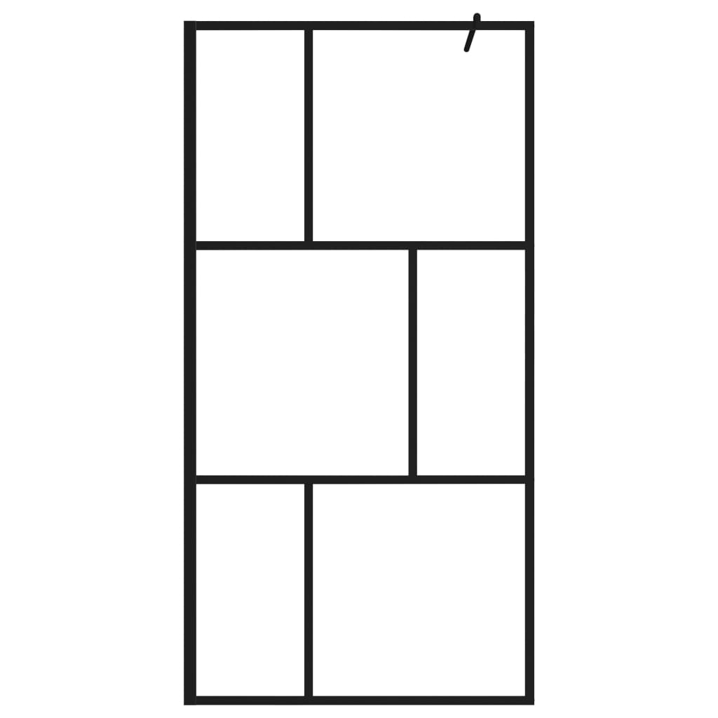 Parete Per Doccia WalK-In In Vetro Temperato Nera 100x195 cm - Image 3