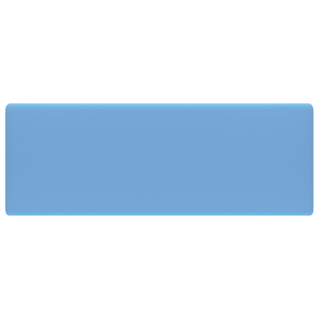 Lavabo Troppopieno Cubico Azzurro Opaco 41x41cm Ceramica