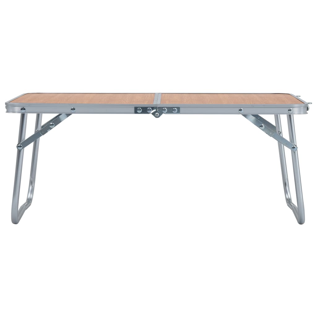Tavolo Pieghevole Da Campeggio Marrone In Alluminio 60x40cm