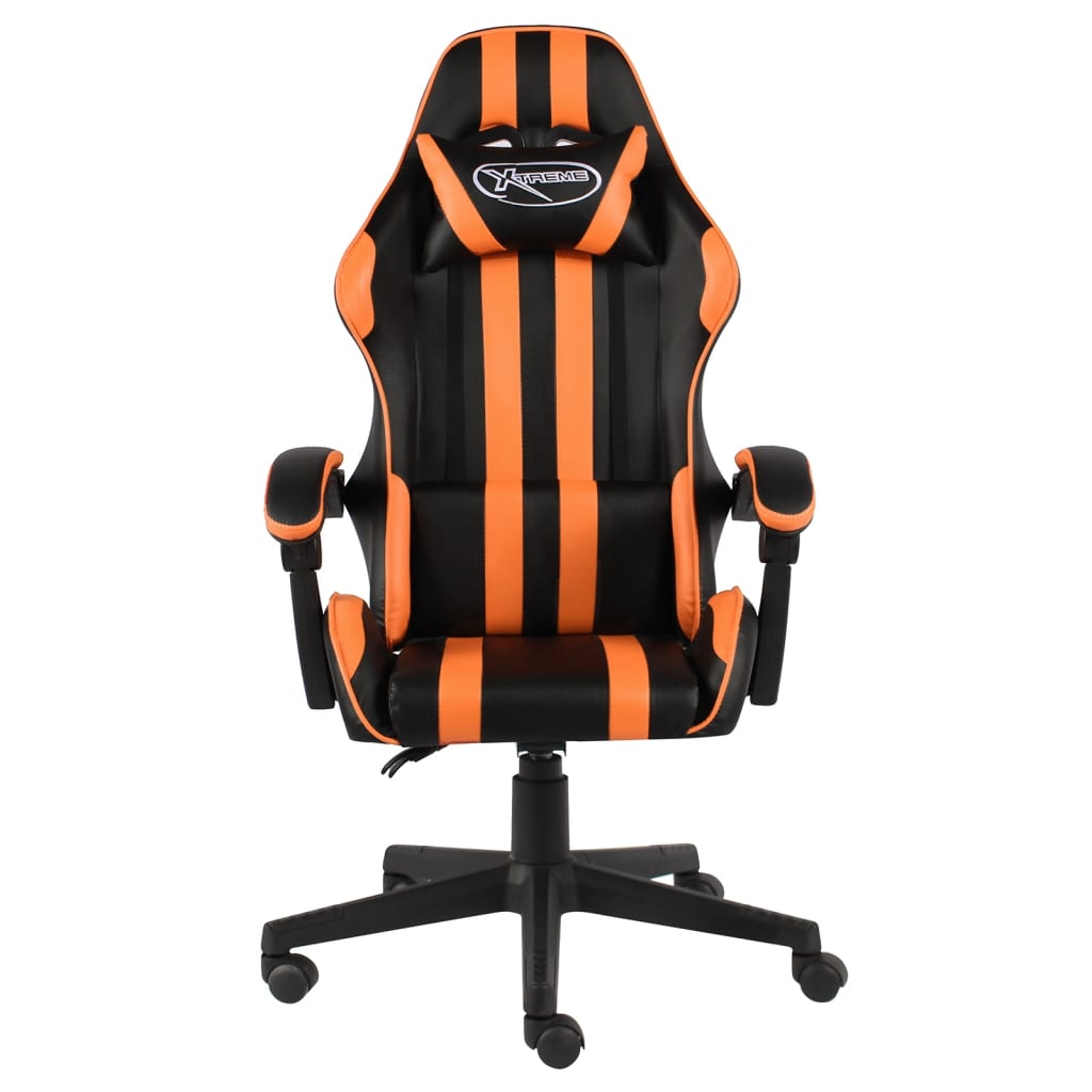Sedia Da Gaming Nero E Arancione In Similpelle