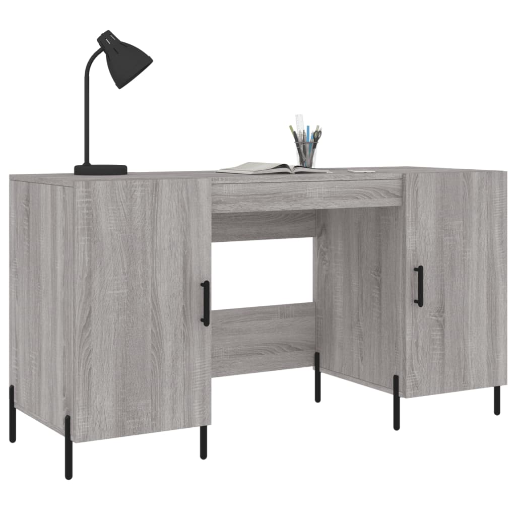 Scrivania Grigio Sonoma 140x50x75 Cm In Legno Multistrato - Image 3