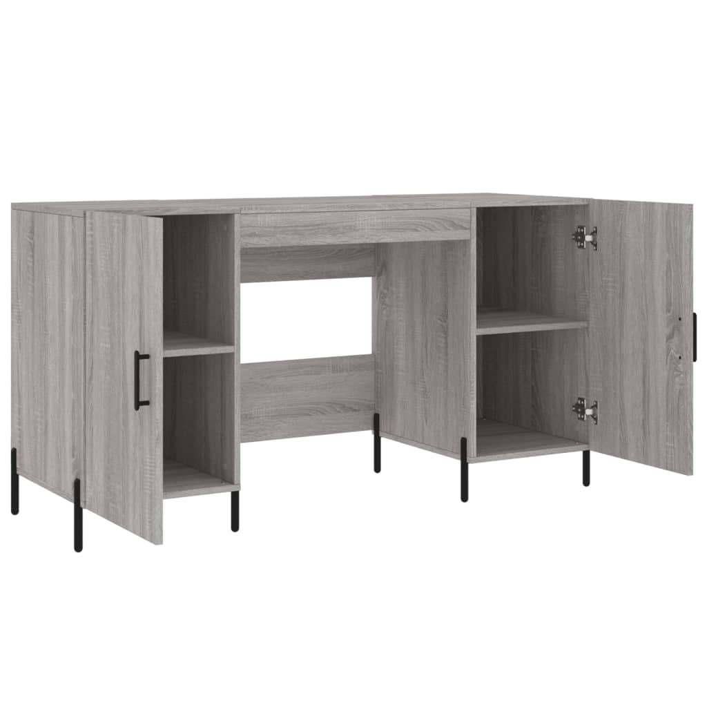 Scrivania Grigio Sonoma 140x50x75 Cm In Legno Multistrato - Image 5