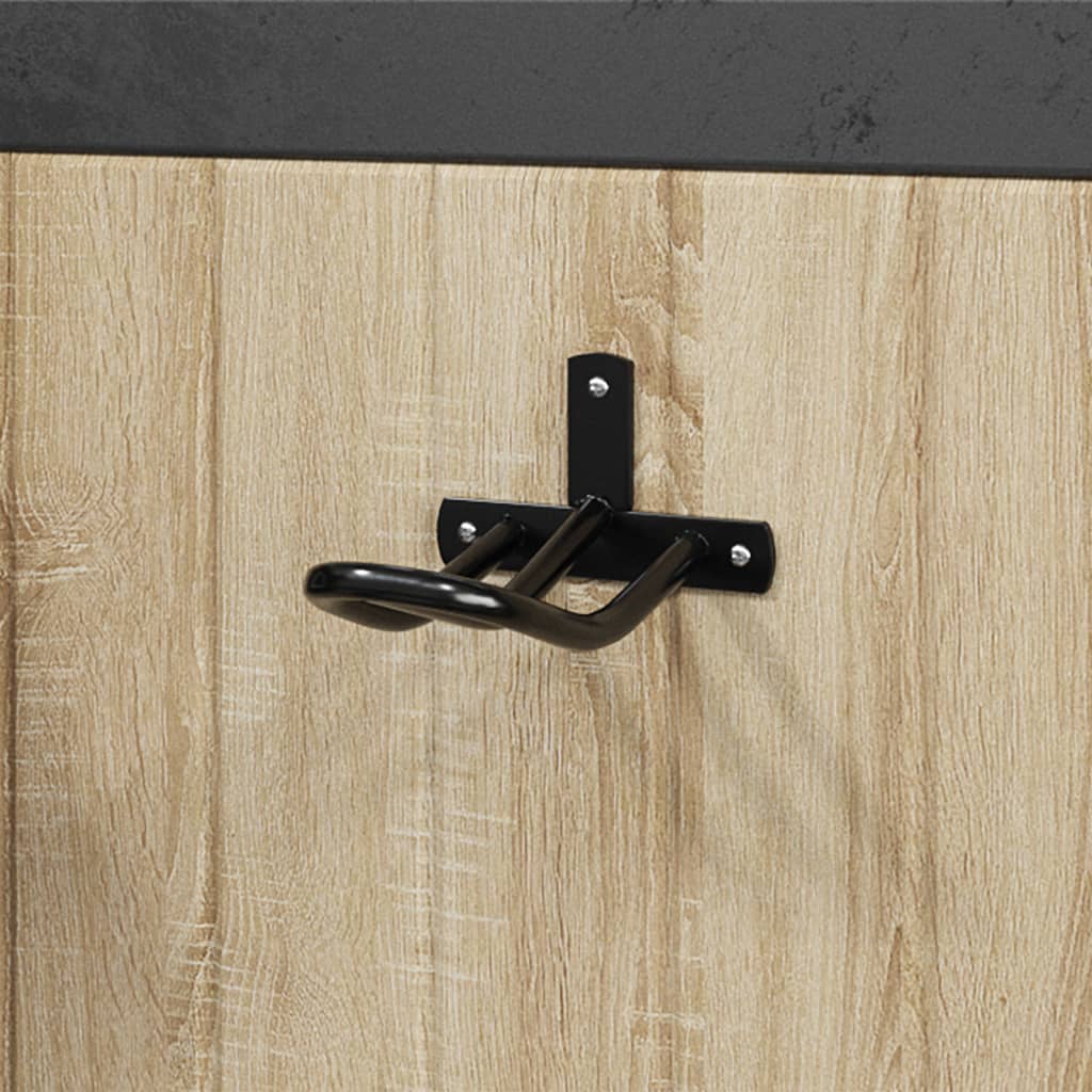 Portasella Da Parete Nero In Ferro