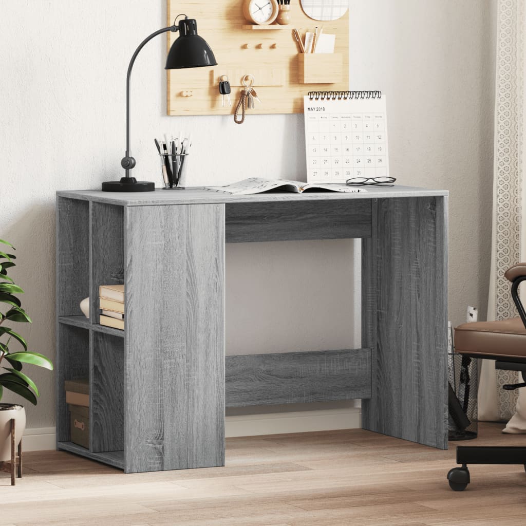 Scrivania Grigio Sonoma 102x50x75 Cm In Legno Multistrato