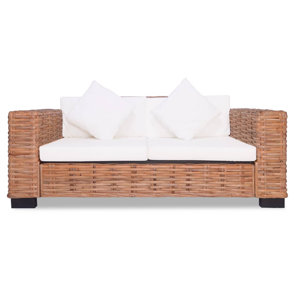 Set Divani 15 Pz In Rattan Naturale - Image 4