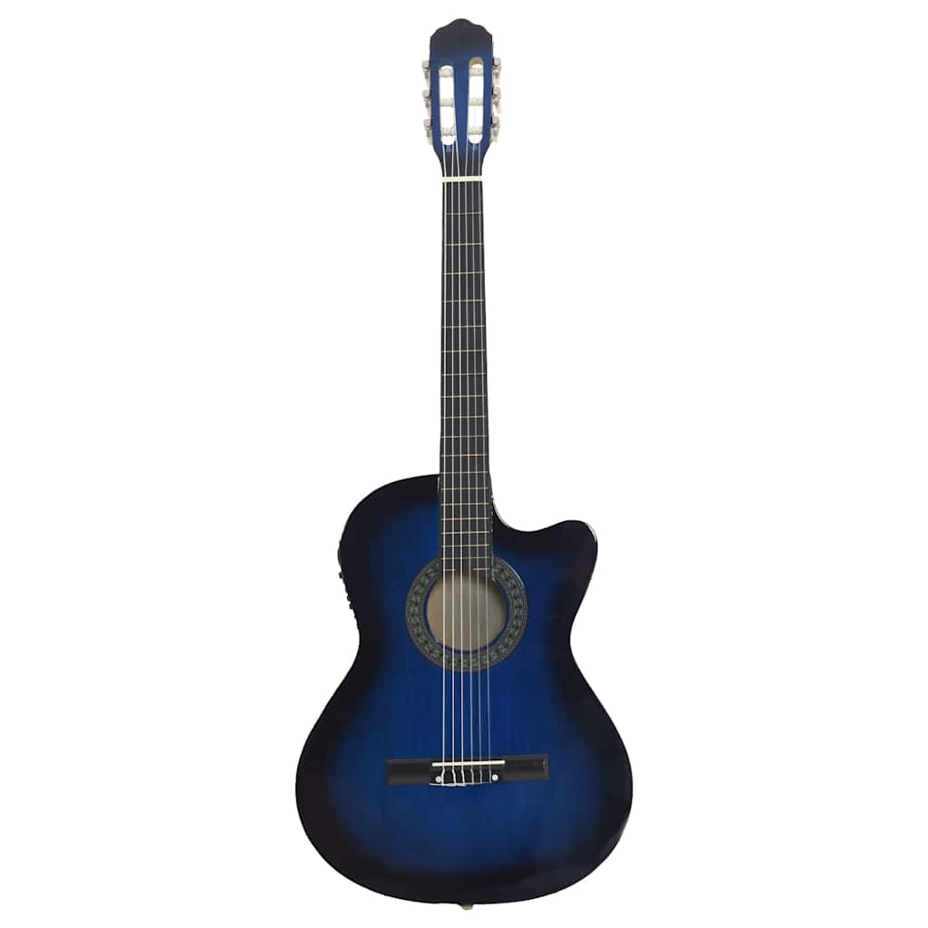 Chitarra Classica Western Con Equalizzatore E 6 Corde Blu - Image 3