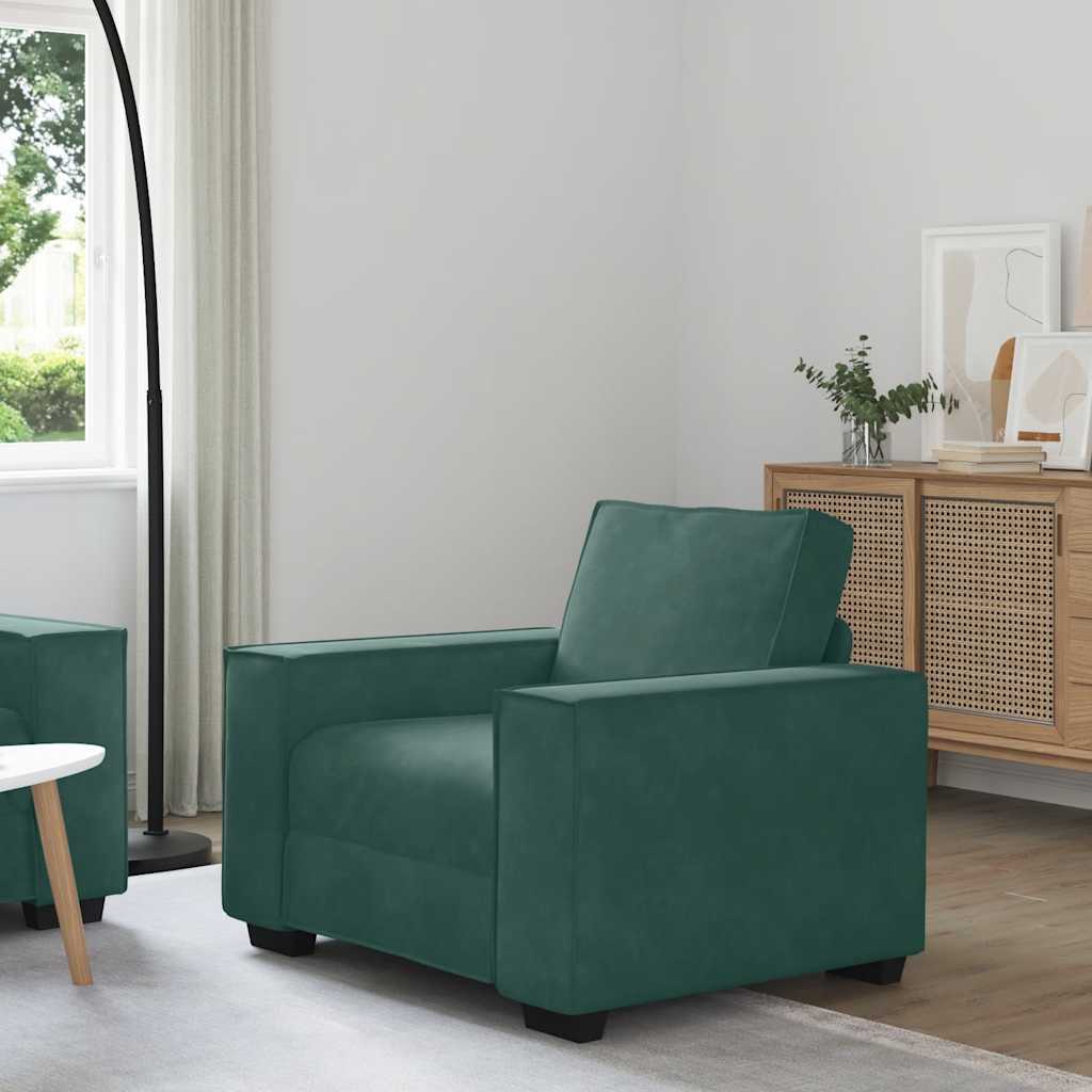 Divano Sedia Verde Scuro 60 Cm Velluto