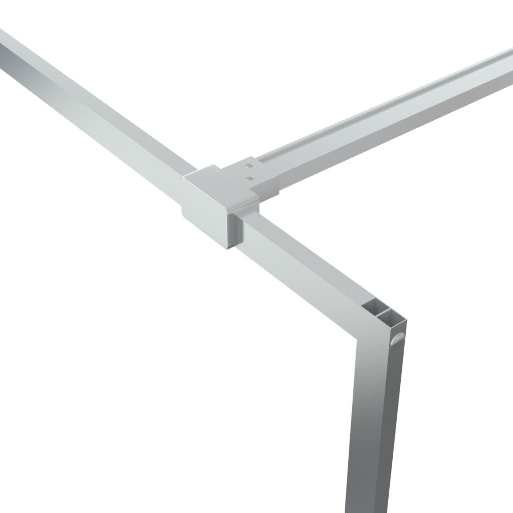 Parete Doccia Walk In Argento 140x195 Cm Vetro Trasparente Esg - Image 6