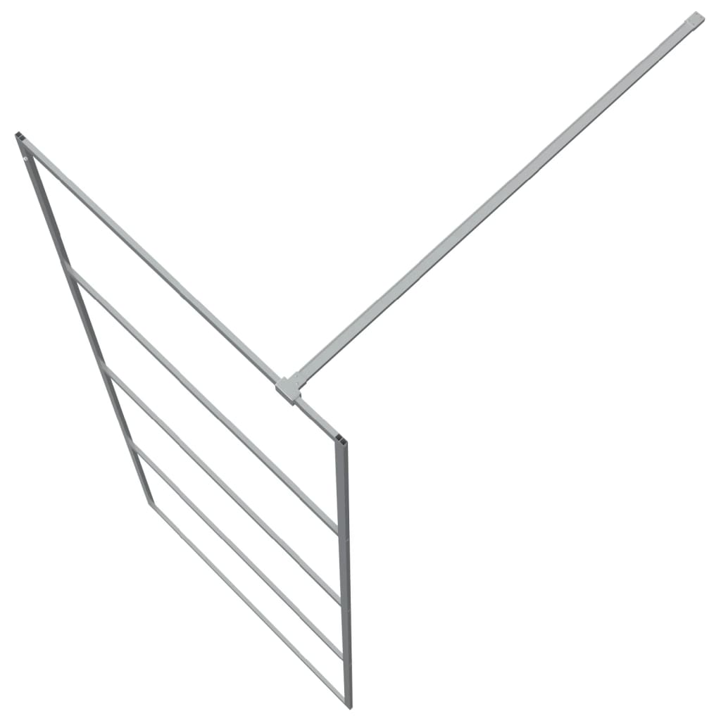 Parete Doccia Walk In Argento 80x195 Cm Vetro Trasparente Esg - Image 5