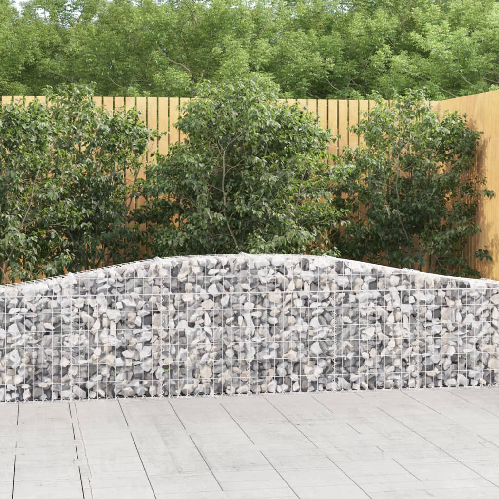 Cesti Gabbioni Ad Arco 9 Pz 400x30x60/80 Cm Ferro Zincato