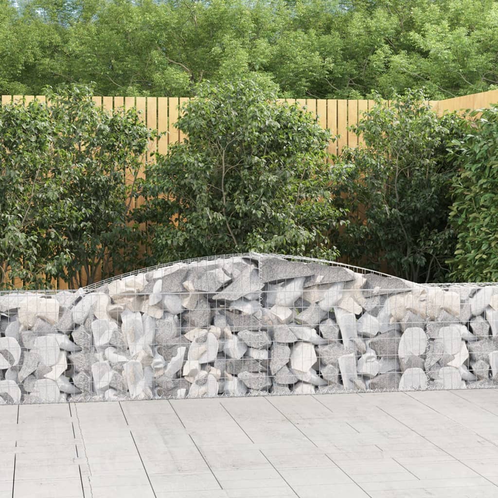 Cesti Gabbioni Ad Arco 7 Pz 400x30x60/80 Cm Ferro Zincato