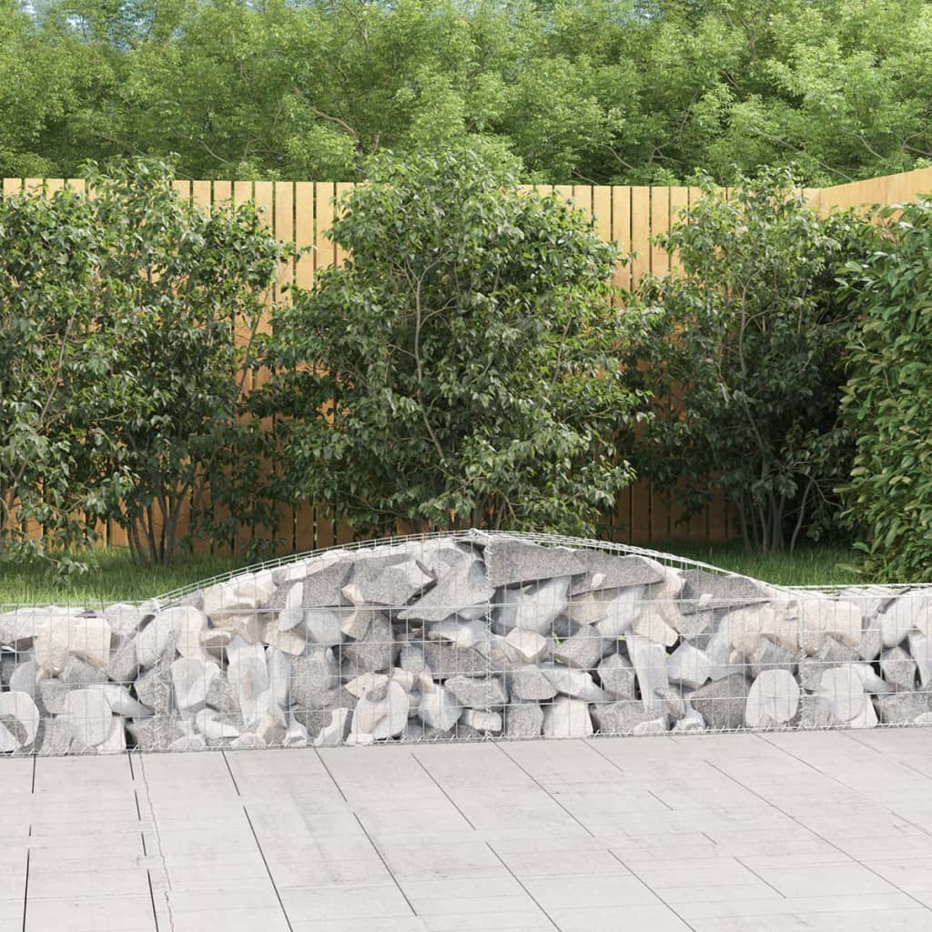 Cesti Gabbioni Ad Arco 5 Pz 400x30x40/60 Cm Ferro Zincato