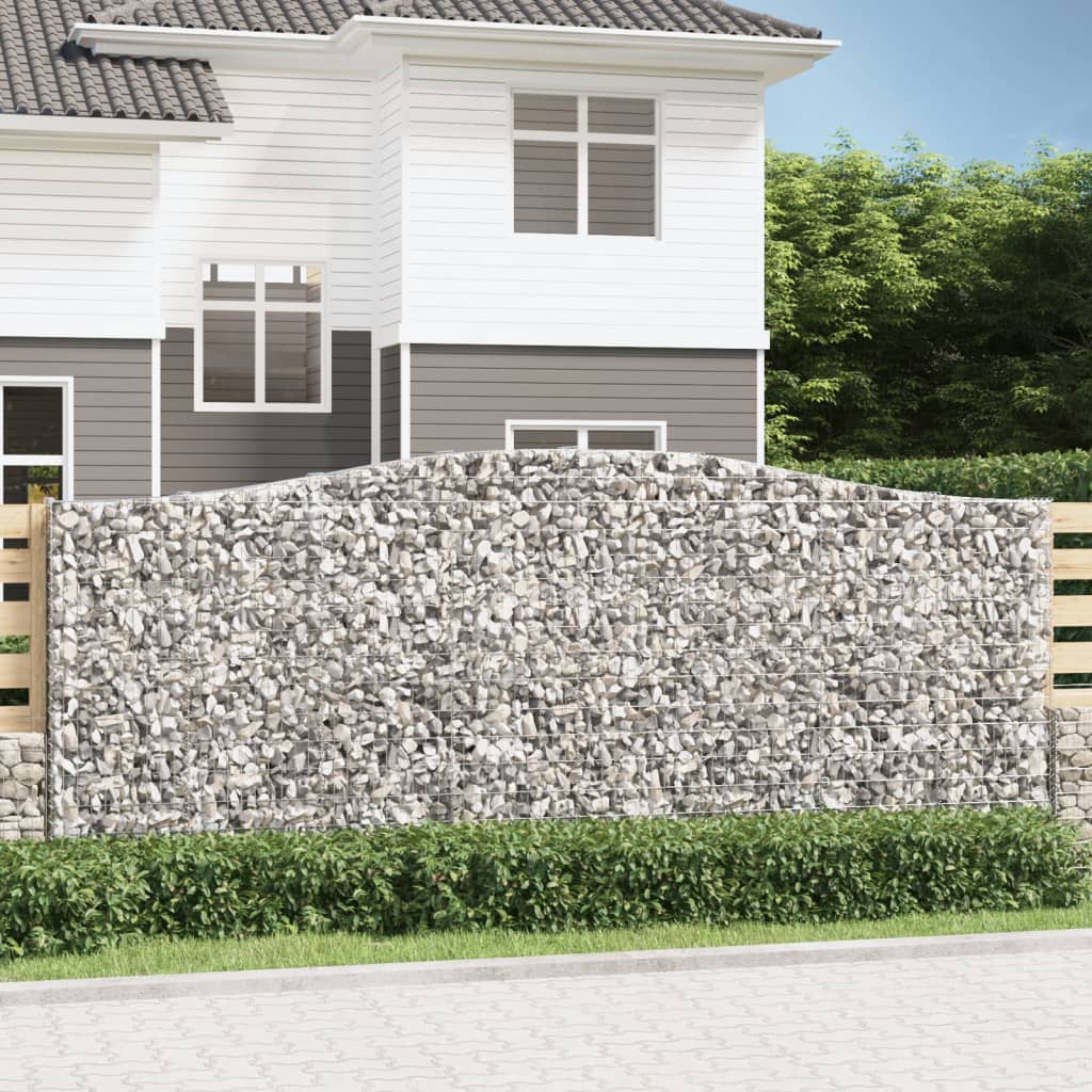 Cesto Gabbione Ad Arco 400x30x160/180 Cm Ferro Zincato