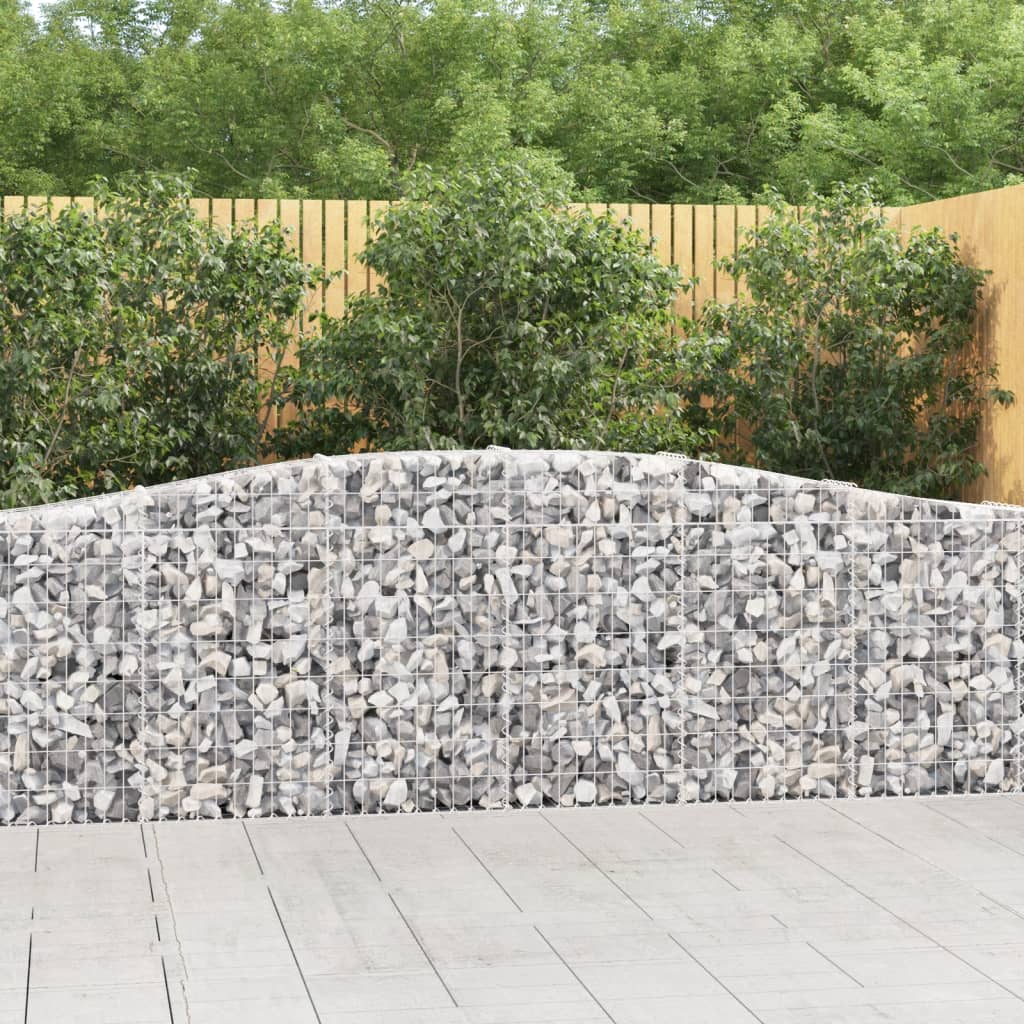 Cesti Gabbioni Ad Arco 25 Pz 400x30x80/100 Cm Ferro Zincato