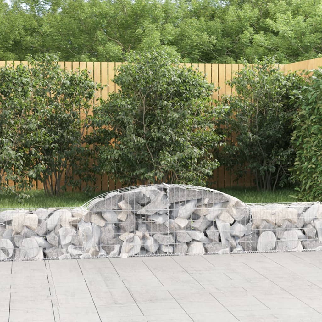 Cesti Gabbioni Ad Arco 5 Pz 300x30x40/60 Cm Ferro Zincato